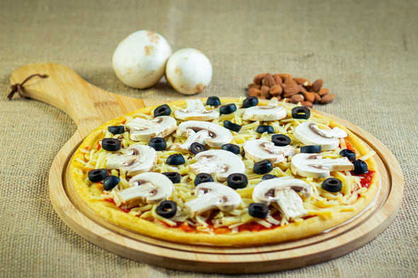 PIZZA KETO CHAMPIACEITUNA  MASA POLLO (SOLO RETIRO EN TIENDA)