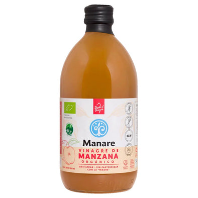 VINAGRE DE MANZANA ORGÁNICO MANARE CON LA MADRE (500 ML) (Copia)