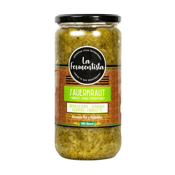 SAUERKRAUT. VERDES VIVOS. LA FERMENTISTA (680GR).